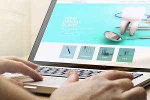 customers browsing dental marketing content on a local dentist's website