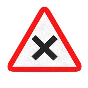 Danger symbol for black hat SEO