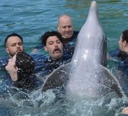 Alex with a Dolphin