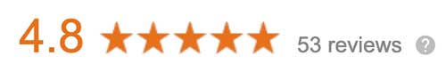 Online reviews for an insurance agency