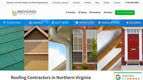 One of our Chantilly, VA web design project examples - Beyond Exteriors
