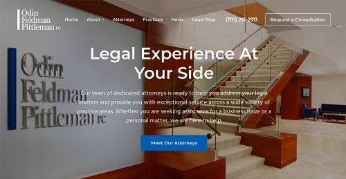 321 Web Marketing - Reston, VA web design example - OFP Law