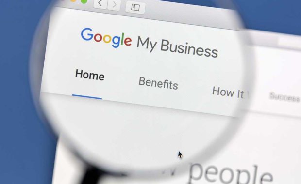 magnifying glass representing how to optimize google my business account