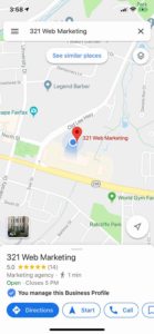 321 web marketing on google maps