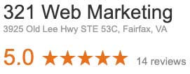 Google reviews helping local SEO efforts for 321 Web Marketing