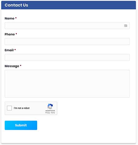 321 Web Marketing form example