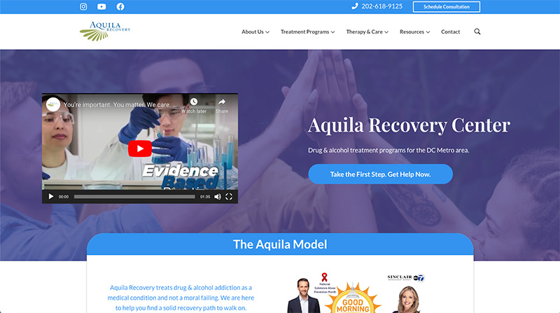 Aquila Recovery Homepage Updated