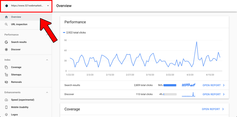 Google Search Console verification - step 1