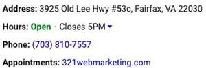 321 Google My Business Citation Listing