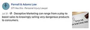 Law firm marketing social media post