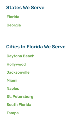 cities in which are served with geopages