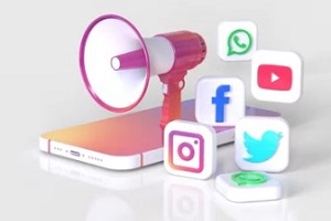 social media presentation concept