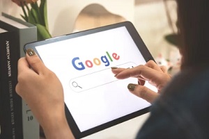 Northern Virginia women using google in tab