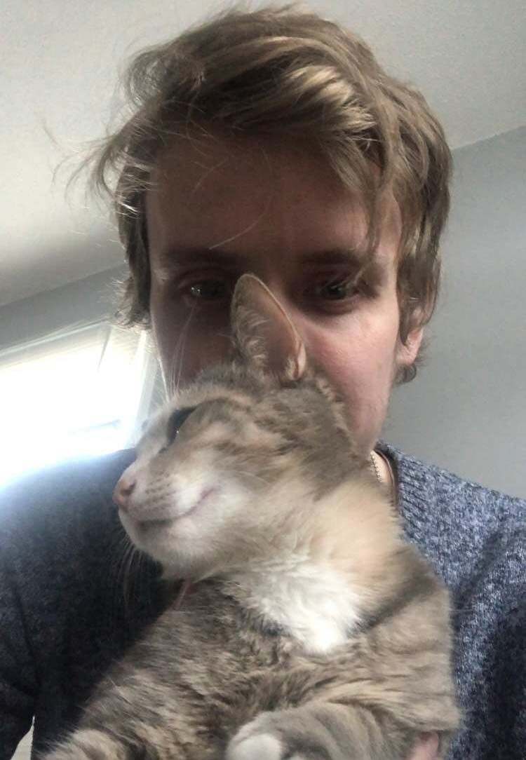 Tom with cat