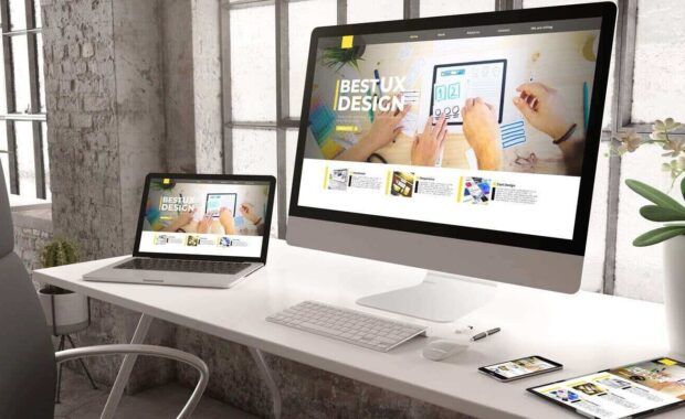 industrial office mockup ux design website