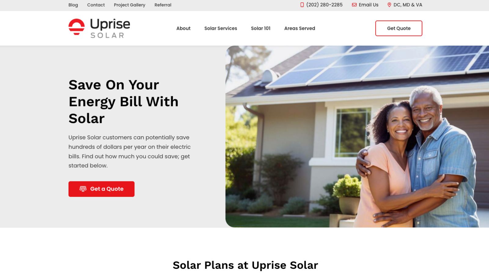 Uprise Solar Site SEO case study