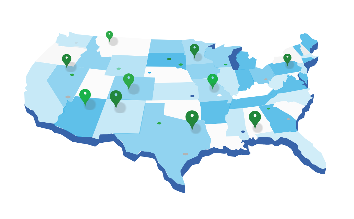 United States Map With Pins