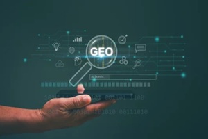 generative engine optimization (GEO) concept. Ai smart search